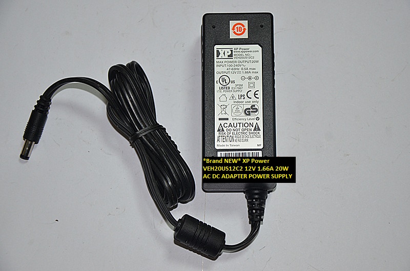 *Brand NEW* POWER SUPPLY XP Power VEH20US12C2 12V 1.66A 20W AC DC ADAPTER